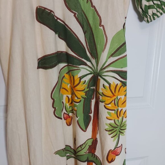 FARM rio maxi dress with cutouts and banana tree - like new - Picture 8 of 14